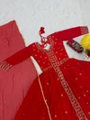 Pc 568 Faux Georgette Embroidery Sequence Work Gown With Dupatta Bulk Orders In India